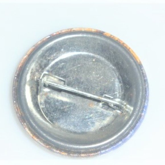 Vintage Pin FRANCISCAN Fix Your Eyes On The Prize Stick Pin Back Button - Picture 2 of 3